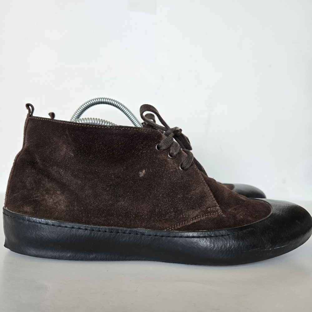 Prada Black Chukka Boots Suede Finish Size 9